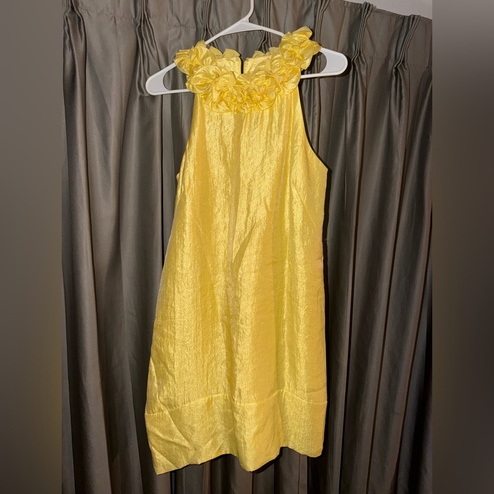 London Times Yellow Sleeveless Dress 8 NWT